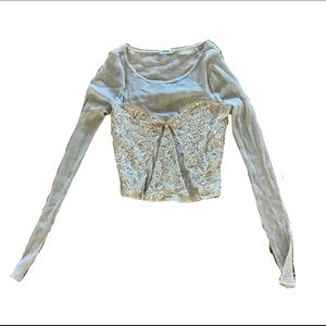 White Sheer Corset Top